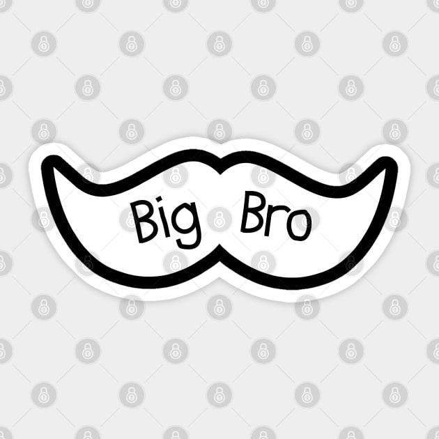 Big Bro Mustache Sticker by PeppermintClover